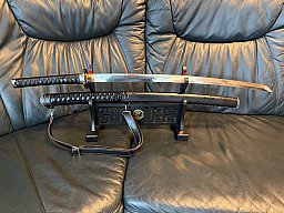 The Walking Dead – Rezā Ken Katana – KATANZO – T10 Stahl – echte Hamon – Black Edition