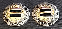 Conchas, Schlitzconchos zweifarbig, massiv. 32 mm
