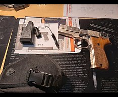 Walther P88 compact 9mm pak Nickel holzgriffschalen