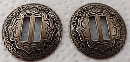 Conchas, Schlitzconchos Altmessing massiv. 32 mm