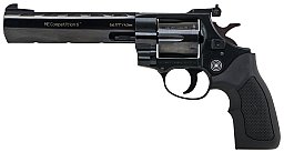 LEP Druckluft Revolver ME Competition 6 Zoll Stahllaufmantel brüniert Gummigriff Kaliber 4,5 mm