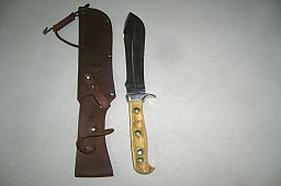 Puma White Hunter Allzweckmesser 6384 mit Scheide, Hirschhorngriff