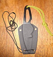 Mil-Tec Neck Knife (Skelettmesser) mit Kydex-Scheide & Kugelkette – Sehr guter Zustand
