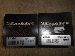 100 Schuss 7x64 Teilmantel von S&B SPCE, 173grs/11,2g.