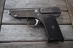 Deutschland Franz Jäger „Jäger-Pistole“ WKI Ausf. 2 Cal. 7,65 Sammlerwaffe