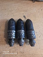 3 Deutsche 3,7 cm Panzer Granaten mit Zünder (Bombe Bodenfund Granate Zünder)