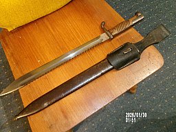bayerisches Bajonett SG 98/05 Säge mit Koppelschuh