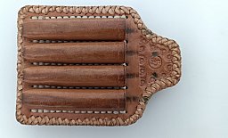 Patronenetui aus Leder, Kal. 9,3x74R, 9,3 × 74 mm R *handgefertigtes Unikat*