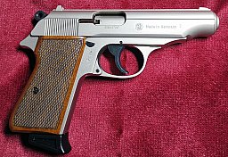 Walther PP, NICKEL 9mm P.A.K., PTB 765
