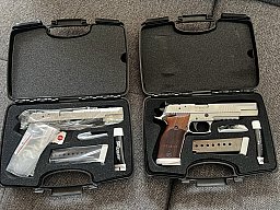 SIG Sauer X-Six P-220 Kaliber .45 + 9mm Wechselsystem + originale 3 Stellungsvisiere!