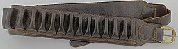 Schrotpatronengürtel aus Leder, Schrot-Patronengürtel , Kal. 16