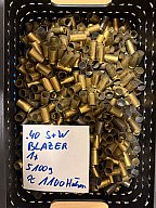 Hülsen .40 S&W BLAZER (ca. 1100 Stück, 5,1kg, 1x verschossen)