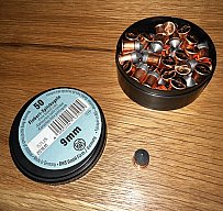 9mm Flobert-Spitzkugeln