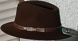 Jagd Hut Damen Herren Wollfilz braun