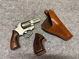 Röhm RG 69N | PTB 594 | Stahltrommel | Holzgriffschalen + Extra-Griffe & Holster!
