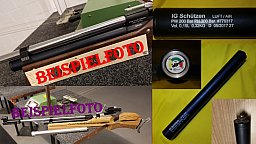 Pressluftkartusche für Feinwerkbau Luftgewehre -mit integriertem Manometer -Hersteller IG Schützen -