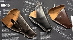 Konvolut 3 alte gebrauchte Lederholster / Pistolentaschen aus Nachlass – unbesti