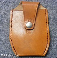 Deutsche Bundesbahn Handschellentasche, Leder, ungefärbt naturbraun