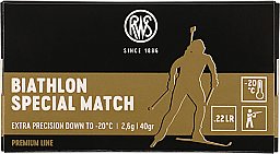 50 St. / Schuss RWS .22 l.r. lfb KK Munition BIATHLON SPECIAL MATCH EXTRA PRECISION -20° 2,6g BleiRK