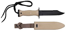 NEU US Navy Kampfmesser MK3 m. Plastikscheide (Nachbau) Khaki / Sandgelb