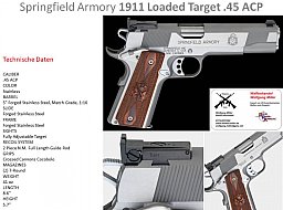 Springfield 1911 Loaded .45ACP Neu Top!!!