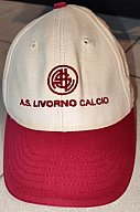 Cap – A.S. Livorno Calcio – Lizenzprodukt – Rot/Beige – mit Lagerspuren