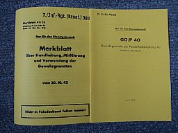 Dienstanweisung Beschreibung K98-Gewehrgranaten & GG/P40 1.&2.WK