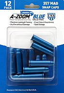 A-ZOOM Pufferpatronen Exerzierpatronen .357 MAGNUM Jagdkurs Jägerprüfung 12er Pack BLAU ALU massiv
