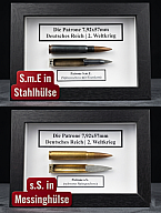 SPAR-SET! PATRONE 7,92x57 sS + SmE Munitionsdisplay wk2 k98 Wehrmacht Schaukasten 8x57 mg42 mauser