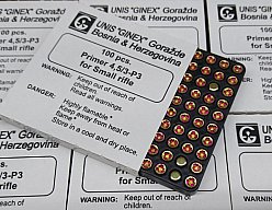1000 Stück GINEX Zündhütchen Small Rifle Zünder SR 4,5/3-P3 S.R. ä. Federal #205 CCI #400 Geco 4157