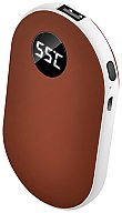 Elektrischer Handwärmer ROTBRAUN - USB wiederaufladbar -ca. 42-52 Grad einstellbar - Taschenwärmer