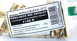 20 Stück S&B | Sellier&Bellot Wiederladehülsen S+B 7x65R 65 R NEU Messing Boxer o. Zünder #V337422