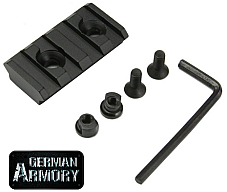 Picatinnyrail Mini für Keymod Systeme RIS 4 Slots AR15 AK 47 74 AKM M16 M4 Hera Arms DPMS Schmeisser