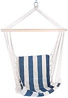 Hängesessel Weiß-Blau - mit Querholz - bis 120kg