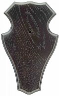 1 x Trophäenbrett EICHE 1 DUNKEL HOLZ ! 22x13cm | Rehbock Trophäe Trohäenbrett Bockschild Geweih NEU