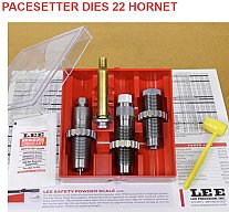 LEE 3-Die-Pacesetter Langwaffen Matrizensatz-SET Full-Length | .22 Hornet - 22 HORNET | #90500 NEU