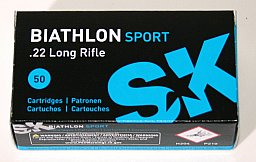500 Schuss SK Biathlon Sport .22 l.r. lfb 2,59g 40gr optimiert für härteste, kälteste Bedingungen