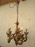 Geschnitzte prunkvolle Deckenlampe Barocker Stil