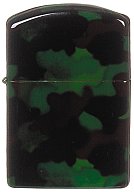 1 x Benzin Sturmfeuerzeug unbefüllt Woodland lackiert camouflage | Maße: ca. 5,5 x 4 x 1,3cm