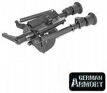 Variables klappbares Teleskop Zweibein Bi-Pod Bipod 16,5-23,5cm 6"-9" für Riemenösen horizontal