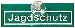 1 x Autoschild "JAGDSCHUTZ" mit Saugnapf (Haftsauger) wertiger Kunststoff (grün) mit weißer Schrift