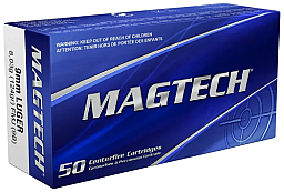 9 mm Luger Vollmantel 8,0g/124grs. Magtech