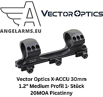 Vector Optics X-ACCU 30mm 1.2" Medium Profil 1- Stück 20MOA Picatinny