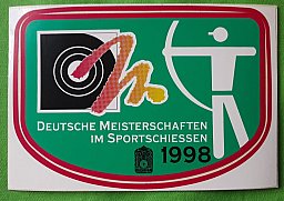 Für Sammler: Aufkleber der Deutschen Meisterschaften 1998