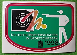 Aufkleber der Deutschen Schießsportmeisterschaften 1998