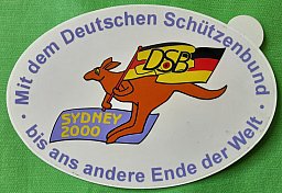 Seltener Olympiaaufkleber des DSB als Giveaway in Sydney 2000