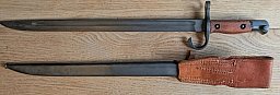 Japan Arisaka Typ 30 Seitengewehr M05 Typ 38 / 99 – Kokura mit Scheide & Leder