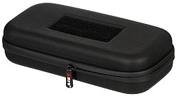 Tasche Hartschale Groß 26 x 12 x 6,5 cm Schwarz mit Klettschlaufen + Innenfach mit Organizer