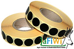 2.000 Stück SCHUSSPFLASTER 20mm auf ROLLE > Farbe: Schwarz BLACK > 2000er Rolle | SONDERPREIS NEU !