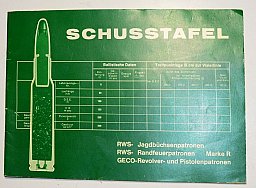 Heft 'Schusswaffentafel' von der Dynamit Nobel AG